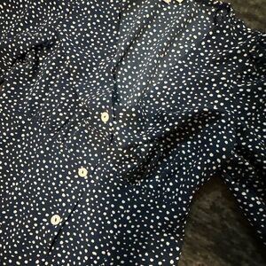 BeBop Navy Blue and White Polka Dot Dress